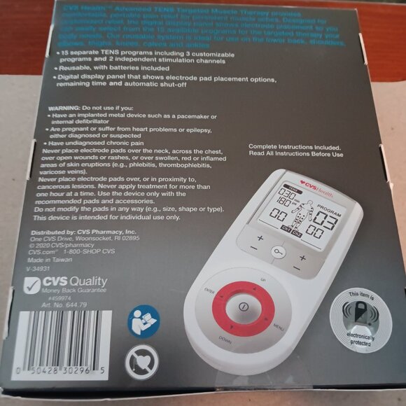 CVS Health Advanced Tens Targeted Muscle Therapy  NEW IN BOX - Picture 2 of 6